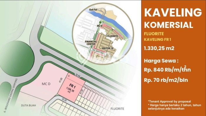 Tanah Disewa di Summarecon Serpong Strategis dan Memiliki Luas 1330m2 Tanah Disewa di Summarecon Serpong Strategis dan Memiliki Luas 1330m2