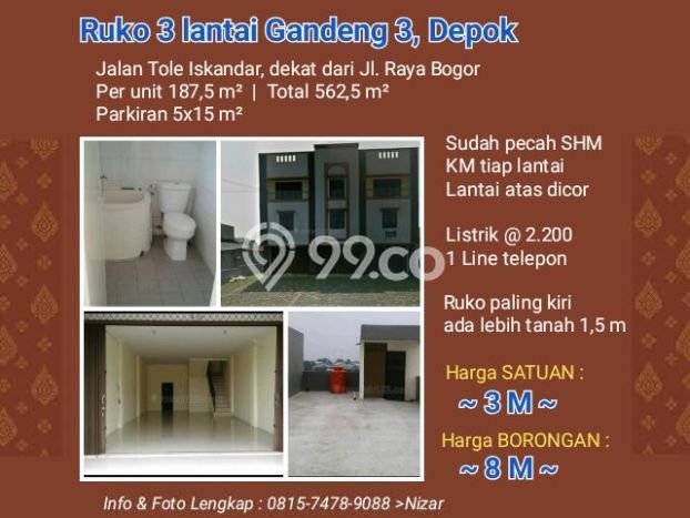Ruko Favorit Dijual di Cilodong Depok Kawasan Pusat Bisnis Ruko Favorit Dijual di Cilodong Depok Kawasan Pusat Bisnis
