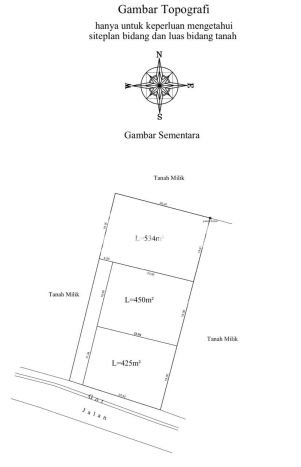 Untuk Dijual Tanah di Badung, Luas 425m2 SHM Untuk Dijual Tanah di Badung, Luas 425m2 SHM