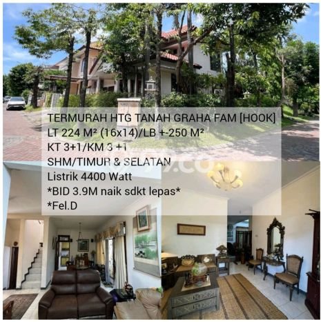 Hunian Elit LB 250m2 Siap Huni Desain Elegan di Graha, Surabaya Hunian Elit LB 250m2 Siap Huni Desain Elegan di Graha, Surabaya