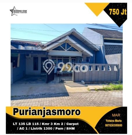 Rumah Modern 3 KT di Puri Anjasmoro Semarang Unfurnished Rumah Modern 3 KT di Puri Anjasmoro Semarang Unfurnished