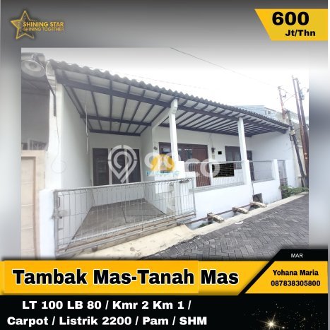Rumah Minimalis 2 KT di Tanah Mas Semarang Unfurnished Rumah Minimalis 2 KT di Tanah Mas Semarang Unfurnished