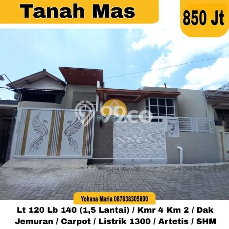 Dijual Hunian Rumah Nyaman 4 Kamar di Tanah Mas, Semarang Dijual Hunian Rumah Nyaman 4 Kamar di Tanah Mas, Semarang