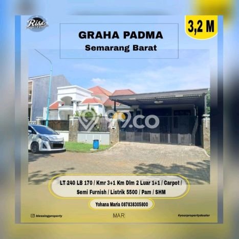 Hunian Elit LB 170m2 Siap Pakai Desain Elegan di Graha Padma, Semarang Hunian Elit LB 170m2 Siap Pakai Desain Elegan di Graha Padma, Semarang