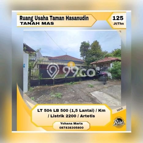 FOR RENT! Komersial di Tanah Mas Cocok untuk Bisnis 500m2 FOR RENT! Komersial di Tanah Mas Cocok untuk Bisnis 500m2
