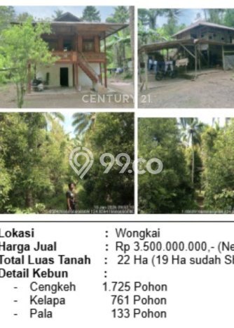 Lahan untuk Dijual di Ratahan Minahasa Tenggara Luas 220000m2 Lahan untuk Dijual di Ratahan Minahasa Tenggara Luas 220000m2