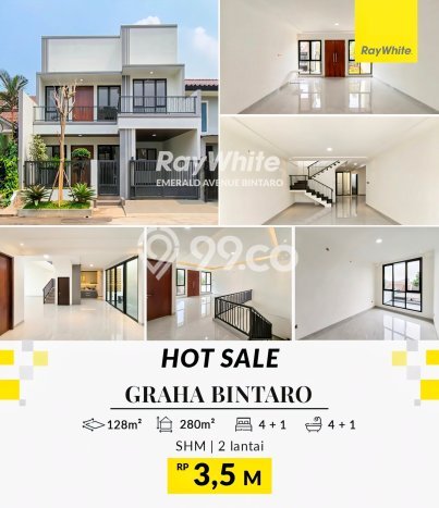 Rumah Mewah LB 280m2 Siap Pakai Desain Elegan di Bintaro, Tangerang Selatan Rumah Mewah LB 280m2 Siap Pakai Desain Elegan di Bintaro, Tangerang Selatan