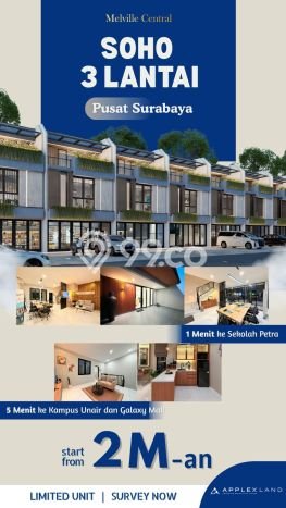 Rumah 4 KT 3 KM Lokasi Strategis di Wonokromo, Surabaya Rumah 4 KT 3 KM Lokasi Strategis di Wonokromo, Surabaya