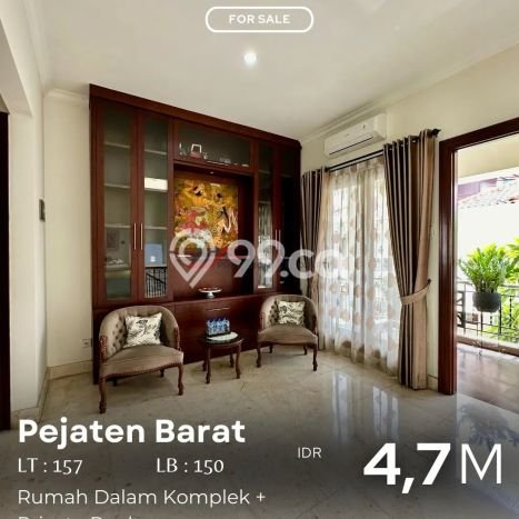 Rumah Menguntungkan di Pejaten, Dekat Kawasan Bisnis, Jakarta Selatan - LT 157m² Rumah Menguntungkan di Pejaten, Dekat Kawasan Bisnis, Jakarta Selatan - LT 157m²