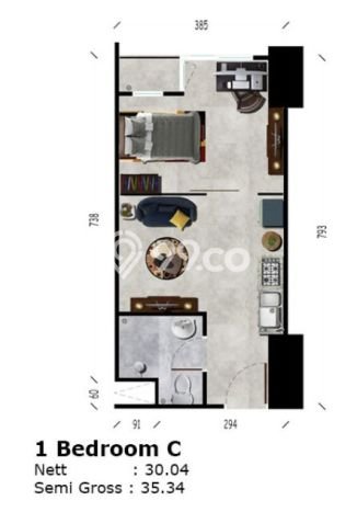 Dijual Apartemen 1 KT & 1 KM di Tangerang Lokasi Strategis Dijual Apartemen 1 KT & 1 KM di Tangerang Lokasi Strategis