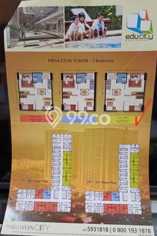 Unit Apartemen Dijual di Mulyorejo, Surabaya, dengan 2 Bedroom, 1 Bathroom Unit Apartemen Dijual di Mulyorejo, Surabaya, dengan 2 Bedroom, 1 Bathroom