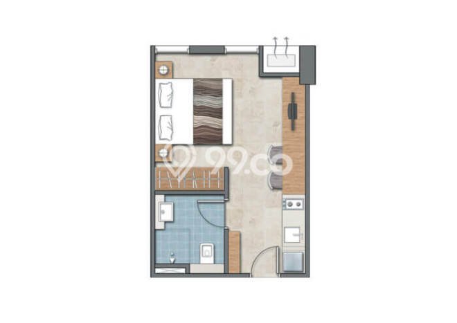 Dijual Apartemen di Wiyung, Surabaya Punya 1 Kamar Tidur Dijual Apartemen di Wiyung, Surabaya Punya 1 Kamar Tidur