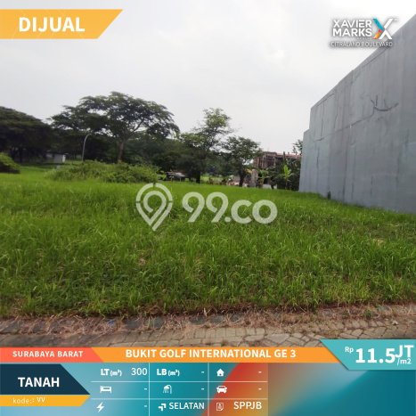 Kavling Tanah untuk Dijual di Citraland, Surabaya, Luas 300m2 Kavling Tanah untuk Dijual di Citraland, Surabaya, Luas 300m2