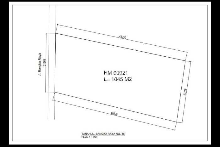Kavling Tanah untuk Dijual di Kemang, Jakarta Selatan, Luas 1045m2 Kavling Tanah untuk Dijual di Kemang, Jakarta Selatan, Luas 1045m2