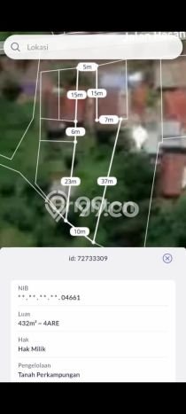 Dijual Tanah di Junrejo Batu Luas 432m2 SHM Dijual Tanah di Junrejo Batu Luas 432m2 SHM