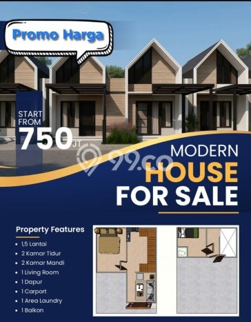 Jual Rumah Modern 2 KT di Bintara, Bekasi Jual Rumah Modern 2 KT di Bintara, Bekasi