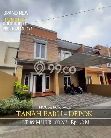 Rumah Minimalis 3 Kamar LT 89m2 di Tanah Baru Rumah Minimalis 3 Kamar LT 89m2 di Tanah Baru