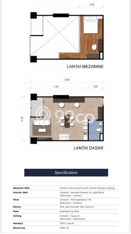Apartemen Cozy Dijual di Tangerang Spesifikasi 1 KT, 1 KM Apartemen Cozy Dijual di Tangerang Spesifikasi 1 KT, 1 KM