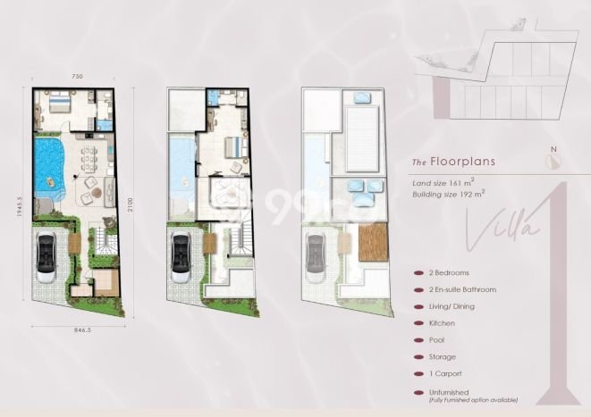 Vila Premium Kawasan , Area 122m2m², Lingkungan Nyaman Vila Premium Kawasan , Area 122m2m², Lingkungan Nyaman