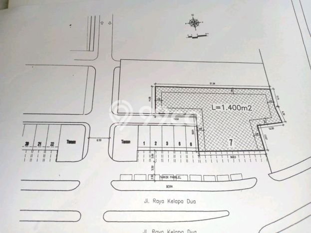 Tanah Kawasan Komersial di Kelapa Dua, Luas 1400m², Cocok untuk Investasi Tanah Kawasan Komersial di Kelapa Dua, Luas 1400m², Cocok untuk Investasi