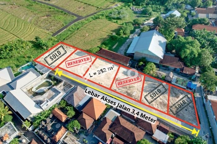 Tanah Dijual Lokasi Strategis di Badung dengan Luas 352m2 Tanah Dijual Lokasi Strategis di Badung dengan Luas 352m2