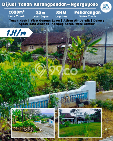 Jarang Ada! Tanah di Karangpandan Punya Luas 820m2 SHM Jarang Ada! Tanah di Karangpandan Punya Luas 820m2 SHM