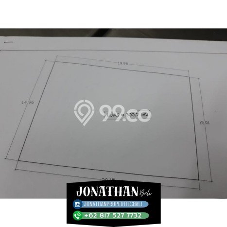Untuk Dijual Tanah di Badung, Luas 300m2 SHM Untuk Dijual Tanah di Badung, Luas 300m2 SHM