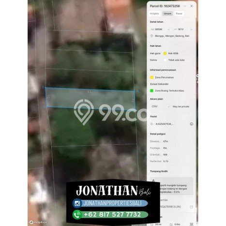 Tanah Dijual di Badung Seluas 476m2 Strategis Tanah Dijual di Badung Seluas 476m2 Strategis