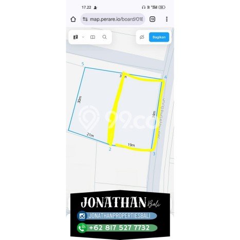 Kavling Tanah untuk Dijual di canggu, Badung, Luas 750m2 Kavling Tanah untuk Dijual di canggu, Badung, Luas 750m2