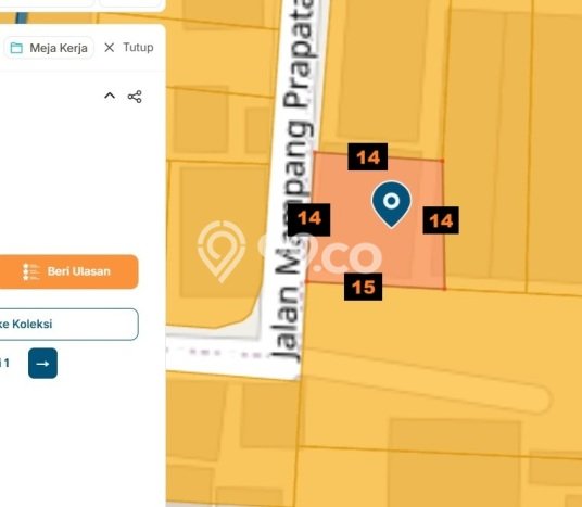 Tanah Strategis Dijual di Mampang Prapatan Jakarta Selatan 212m2 Tanah Strategis Dijual di Mampang Prapatan Jakarta Selatan 212m2