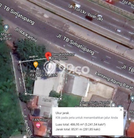 Dijual Tanah Lokasi Tb Simatupang, Jakarta Selatan Seluas 463m2 Dijual Tanah Lokasi Tb Simatupang, Jakarta Selatan Seluas 463m2