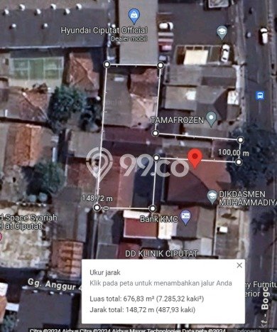 Lahan untuk Dijual di Ciputat Timur Tangerang Selatan Luas 600m2 Lahan untuk Dijual di Ciputat Timur Tangerang Selatan Luas 600m2
