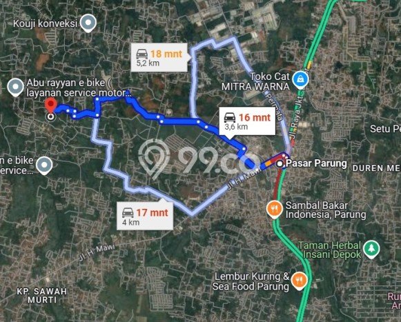 Lahan Kosong Dijual di Parung, Bogor, Luas 1500m2 Area Strategis Lahan Kosong Dijual di Parung, Bogor, Luas 1500m2 Area Strategis