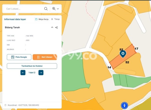 Tanah Kosong Dijual di Bogor dengan Area 800m2 Tanah Kosong Dijual di Bogor dengan Area 800m2