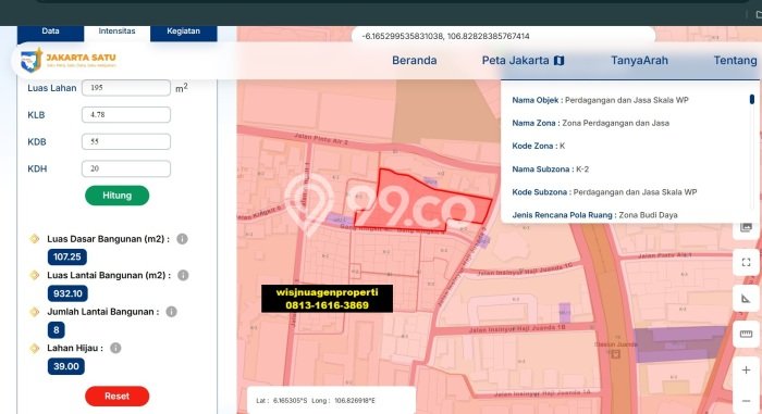 Lahan Strategis di Gambir Dijual dengan Luas 195m2 Lahan Strategis di Gambir Dijual dengan Luas 195m2