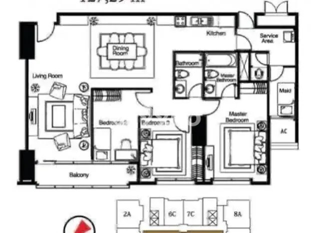 Hunian Apartemen High-Class untuk Dijual di Jakarta Selatan dengan 3 BR & 3 Kamar Mandi Hunian Apartemen High-Class untuk Dijual di Jakarta Selatan dengan 3 BR & 3 Kamar Mandi