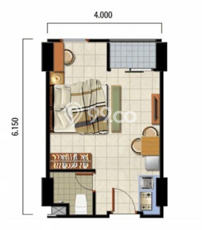 Hunian Apartemen Ekonomis di Tangerang dengan 1 Kamar Tidur, 1 Kamar Mandi Hunian Apartemen Ekonomis di Tangerang dengan 1 Kamar Tidur, 1 Kamar Mandi