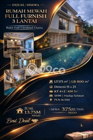 Hunian Elit LB 800m2 Siap Pakai Desain Elegan di Citraland, Surabaya Hunian Elit LB 800m2 Siap Pakai Desain Elegan di Citraland, Surabaya