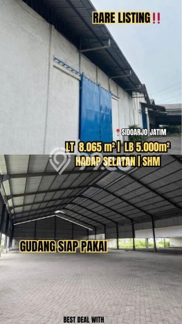 Gudang Paling Dicari LB 5000m2 Dijual di Sidoarjo Gudang Paling Dicari LB 5000m2 Dijual di Sidoarjo