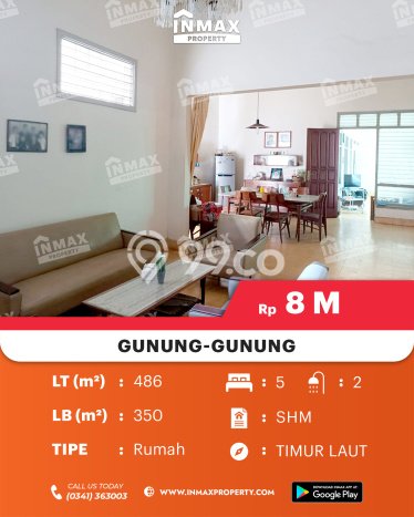 For Sale Rumah Elit Exclusive di Klojen, Malang For Sale Rumah Elit Exclusive di Klojen, Malang