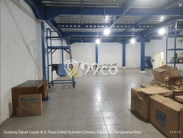 Gudang Dijual di Karawaci Tangerang dengan LB 572m2 Gudang Dijual di Karawaci Tangerang dengan LB 572m2