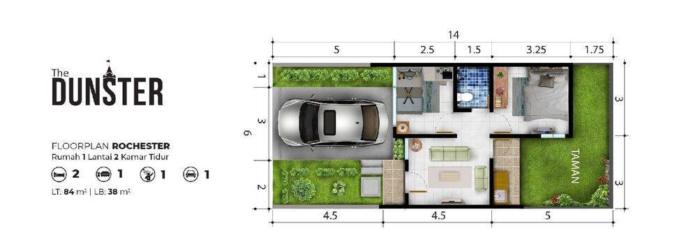 1440 x 500 px Tipe 38 Rochester Deret Floorplan.jpg 1440 x 500 px Tipe 38 Rochester Deret Floorplan.jpg