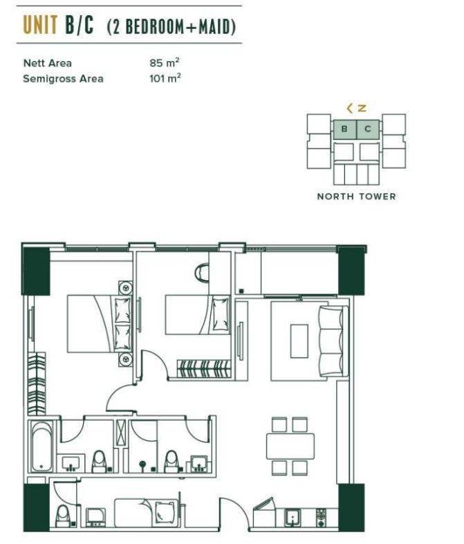 Tipe 2BR + MAID d.jpg Tipe 2BR + MAID d.jpg