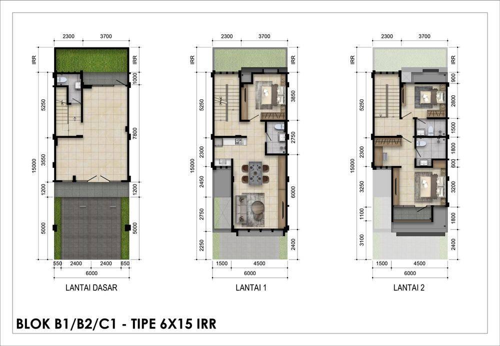 Blok C1 (Tipe 6x15 IRR) Blok C1 (Tipe 6x15 IRR)