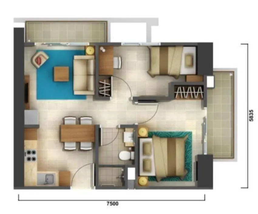 2 BR 2 BR