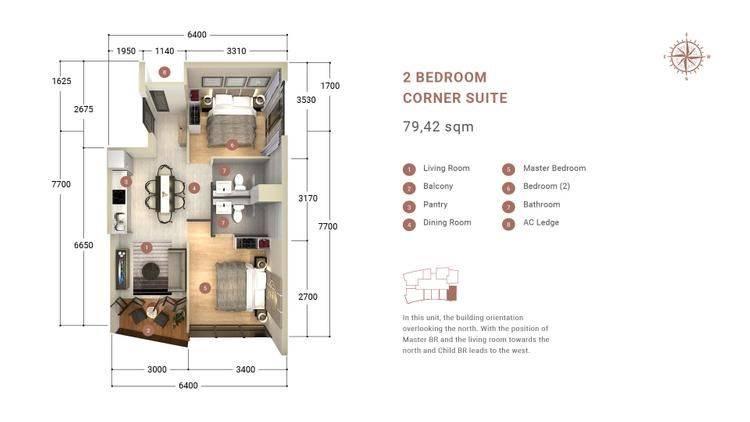 2 BEDROOM CORNER SUITE 2 BEDROOM CORNER SUITE