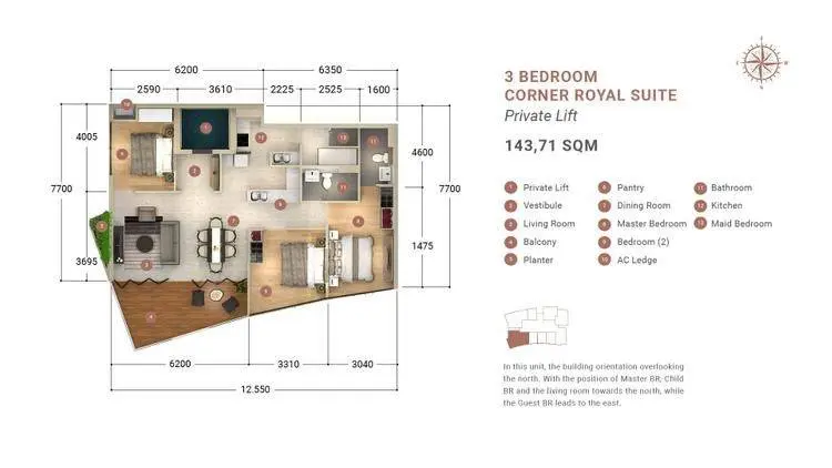 3 BEDROOM CORNER ROYAL SUITE 3 BEDROOM CORNER ROYAL SUITE