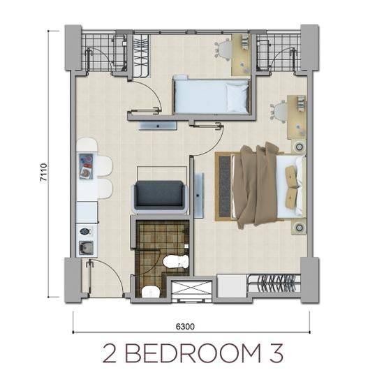 2 Bedroom 3 2 Bedroom 3