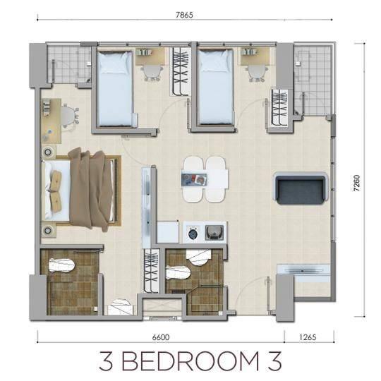 3 Bedroom 3 Bedroom