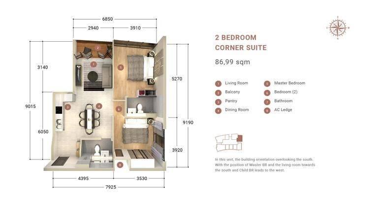 2 BEDROOM CORNER SUITE 2 BEDROOM CORNER SUITE